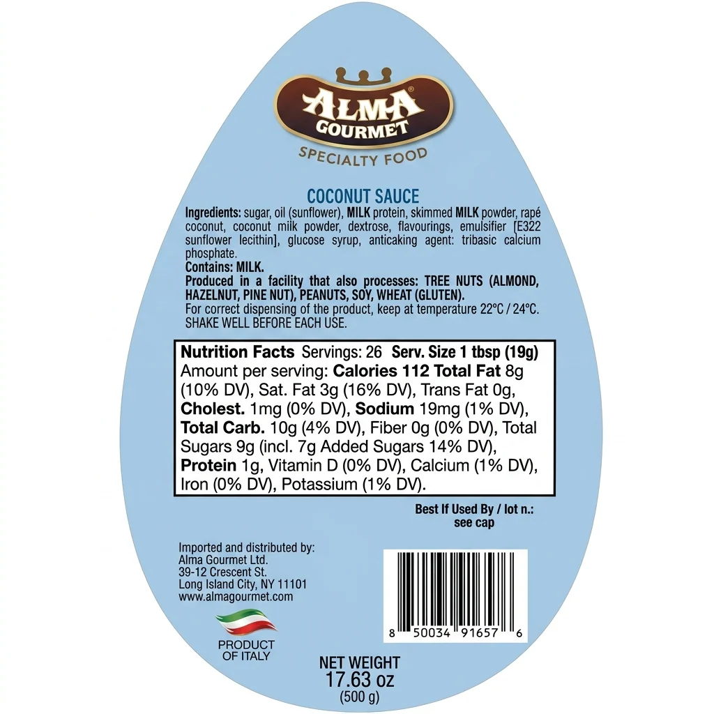 Alma Gourmet Coconut Topping Sauce 500g - Image 8