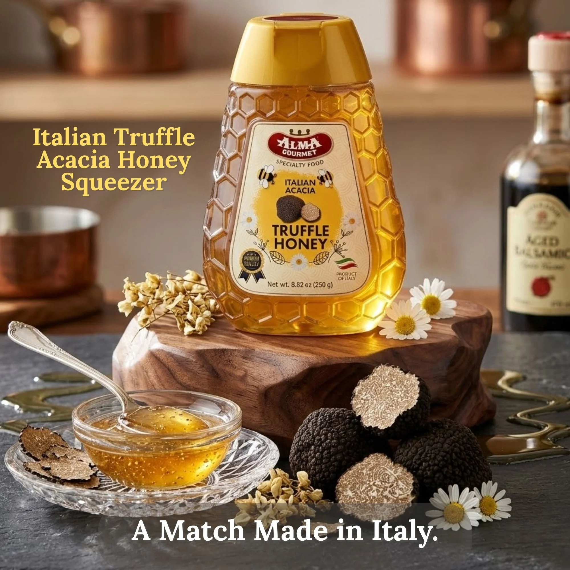 Alma Gourmet Italian Truffle Acacia Honey Squeezer - Image 3