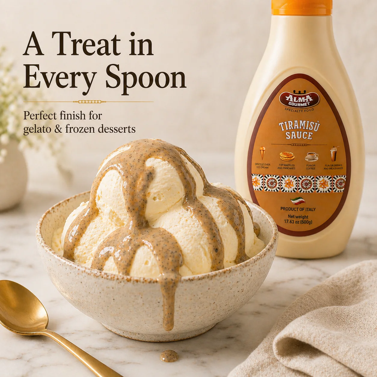 Alma Gourmet Tiramisu Topping Sauce 500g - Image 7