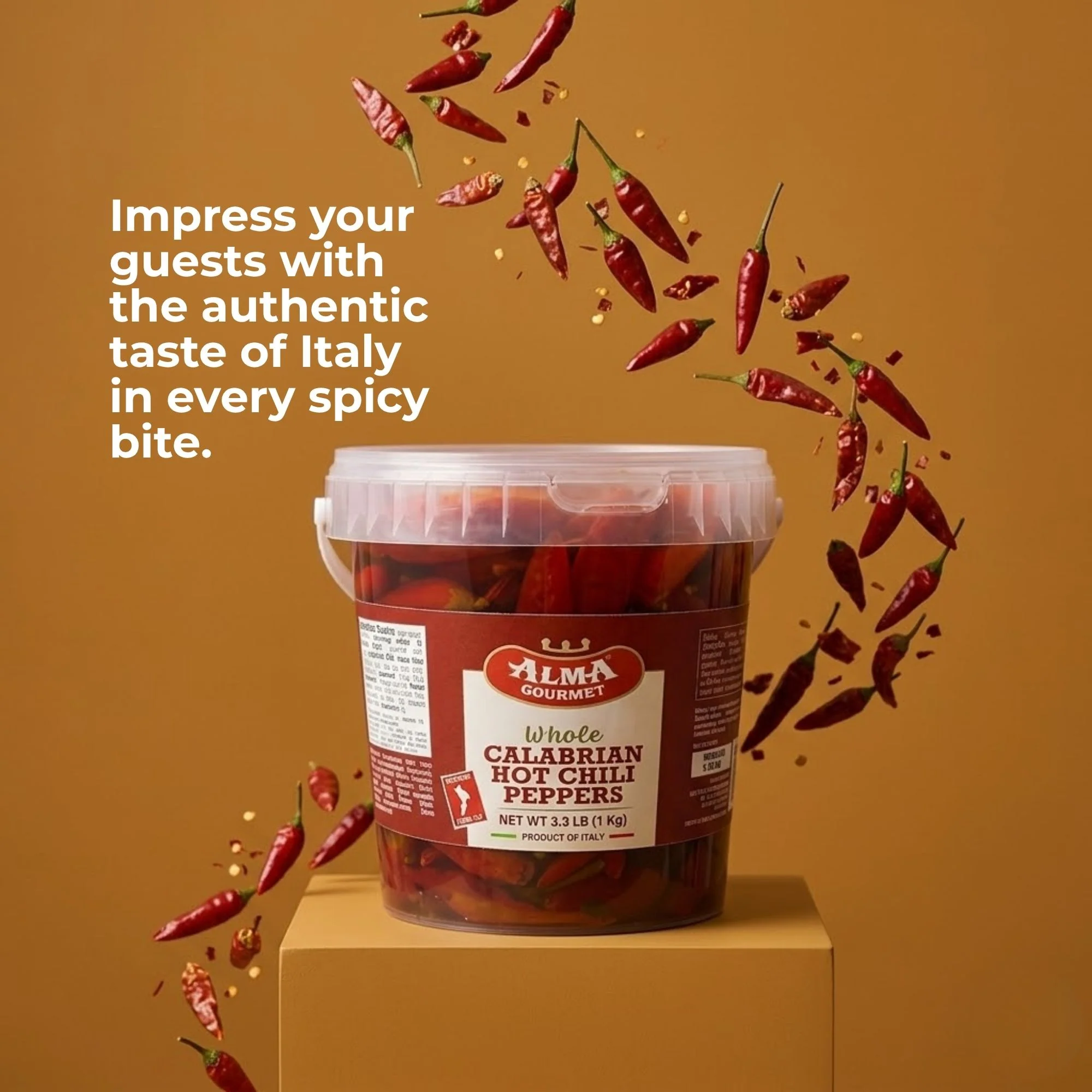 Alma Gourmet Whole Calabrian Hot Chili Peppers In Oil 1kg - Image 4