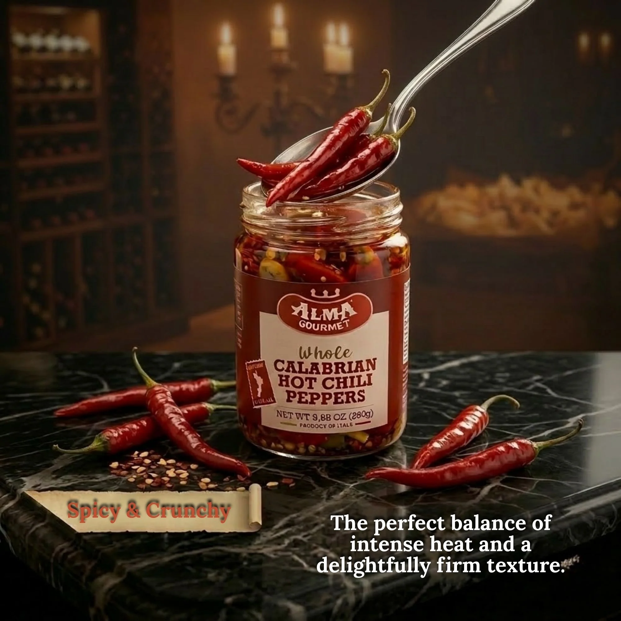Alma Gourmet Whole Calabrian Hot Chili Peppers In Oil - Image 5