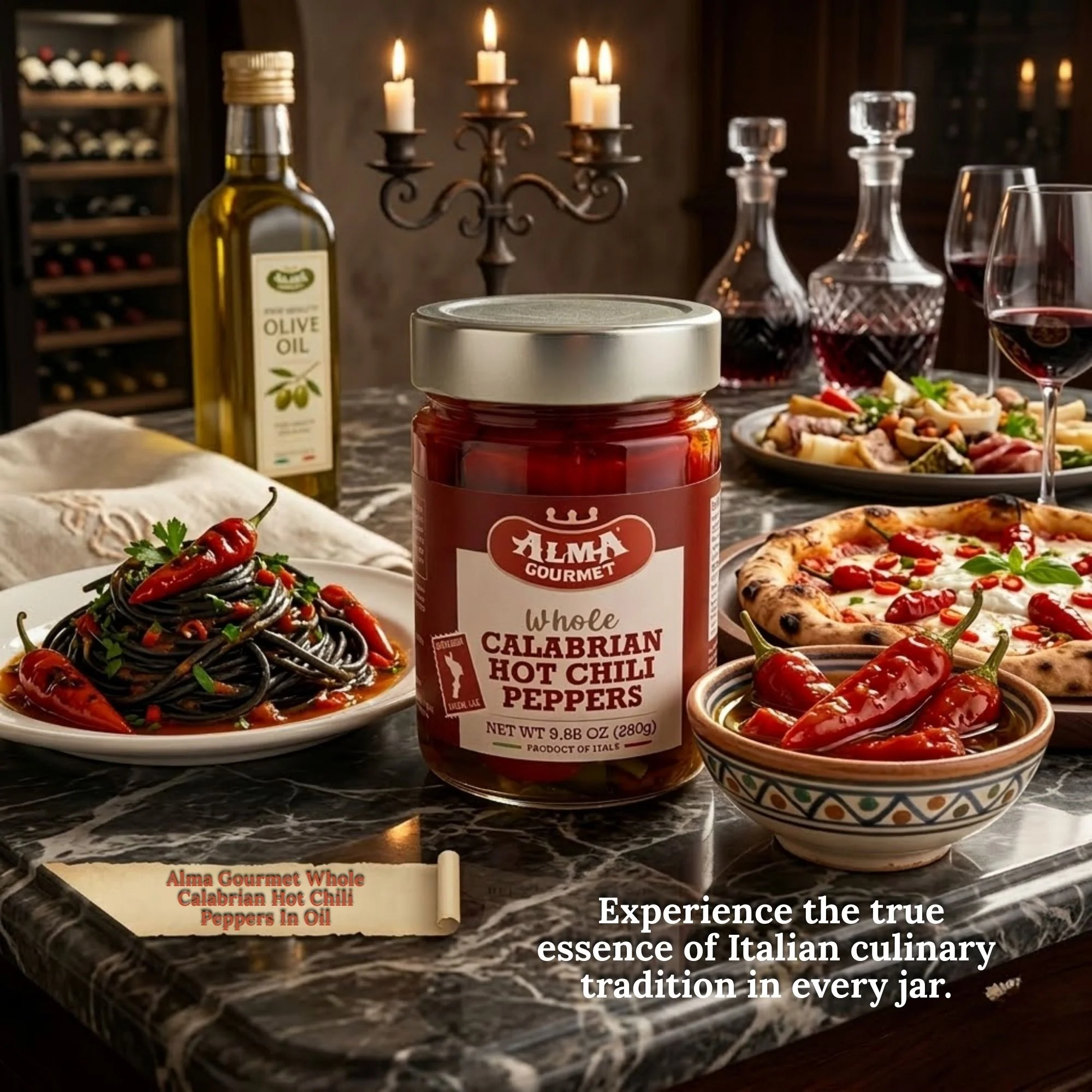 Alma Gourmet Whole Calabrian Hot Chili Peppers In Oil - Image 6