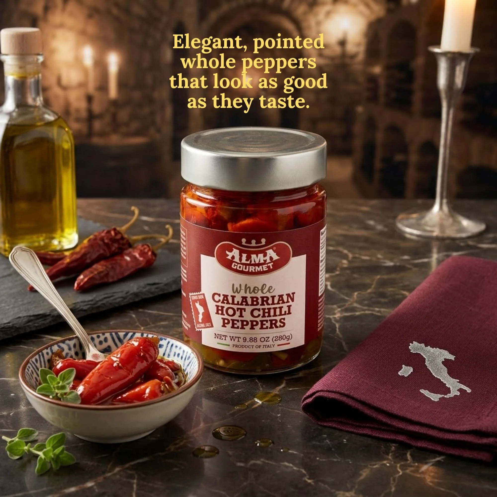 Alma Gourmet Whole Calabrian Hot Chili Peppers In Oil - Image 9