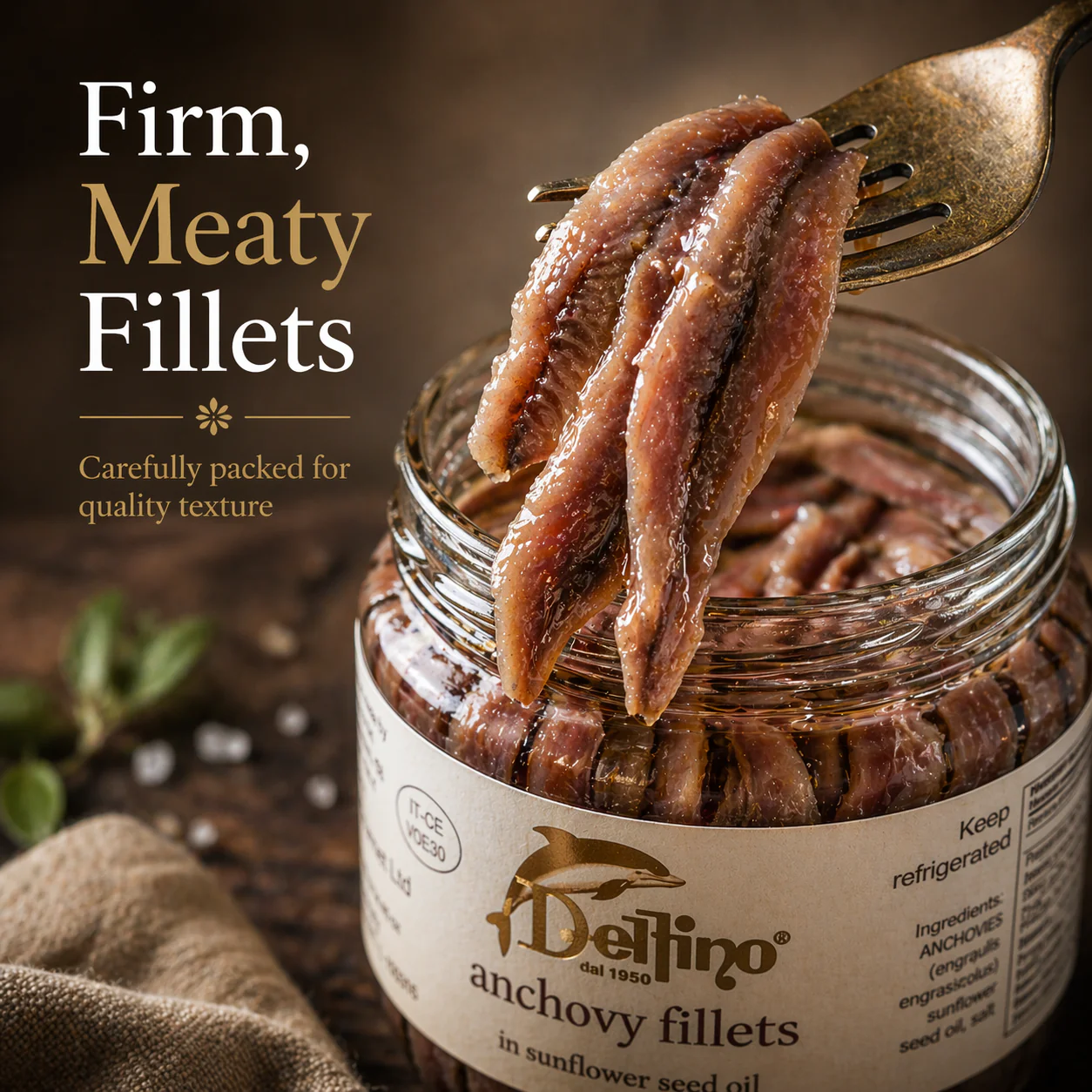 Anchovies Fillet in Oil Delfino Battista from Cetara - Image 8