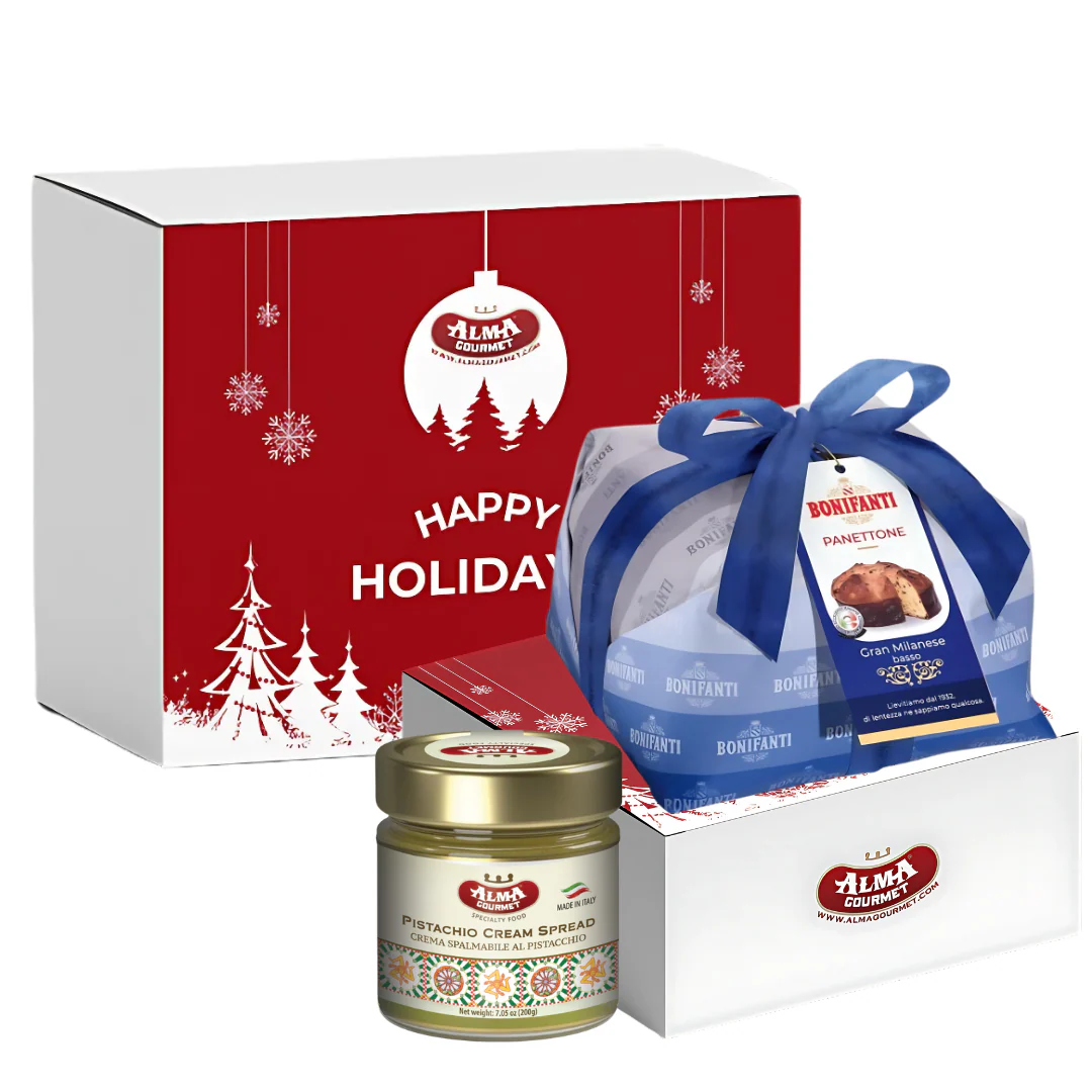 Bonifanti Panettone Classico & Pistachio Cream Holiday Gift Box - Image 3