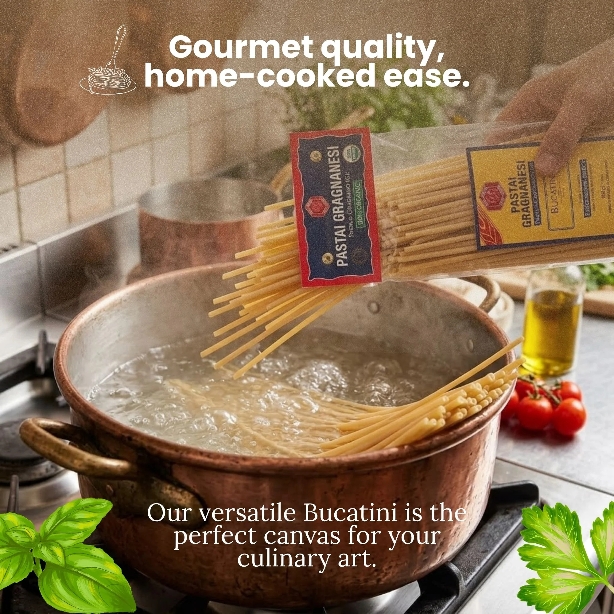 Bucatini Italian Pasta di Gragnano Organic IGP - Image 6