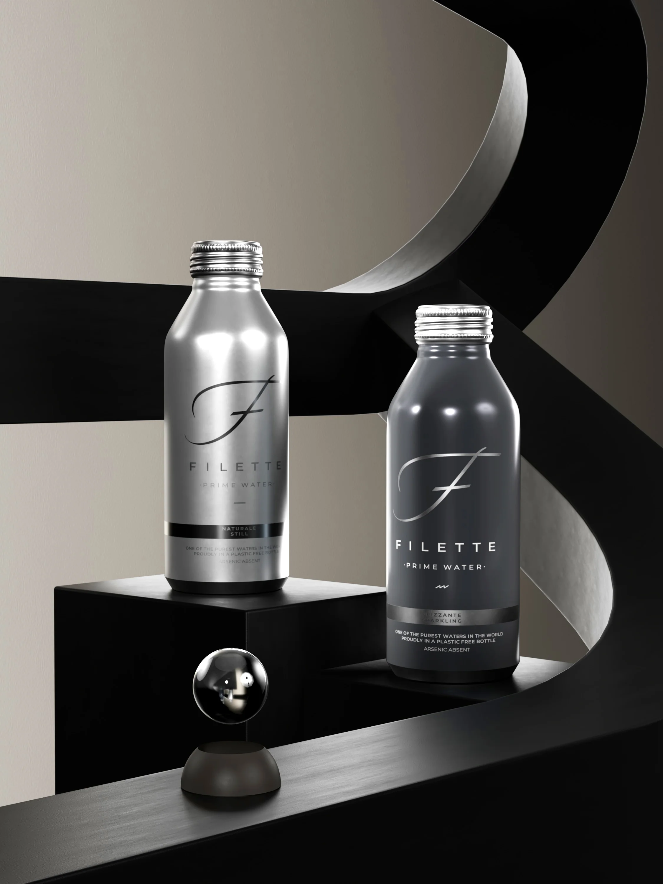 Filette Prime Water in Aluminium Bottle - Natural - Case of 12 - Image 3
