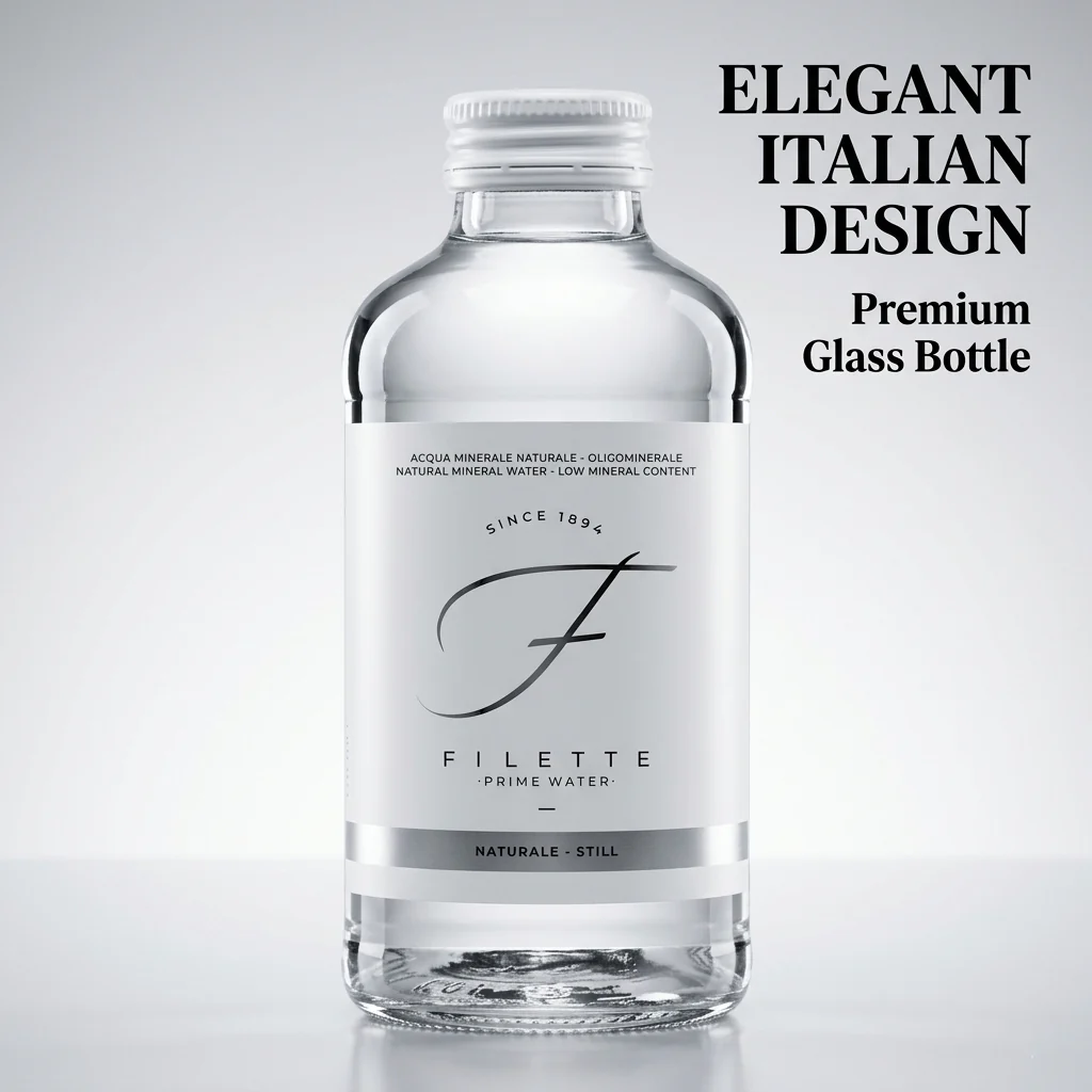 Filette Prime Water in Glass Bottle 16 Fl Oz - Natural - Case of 12 - Image 7