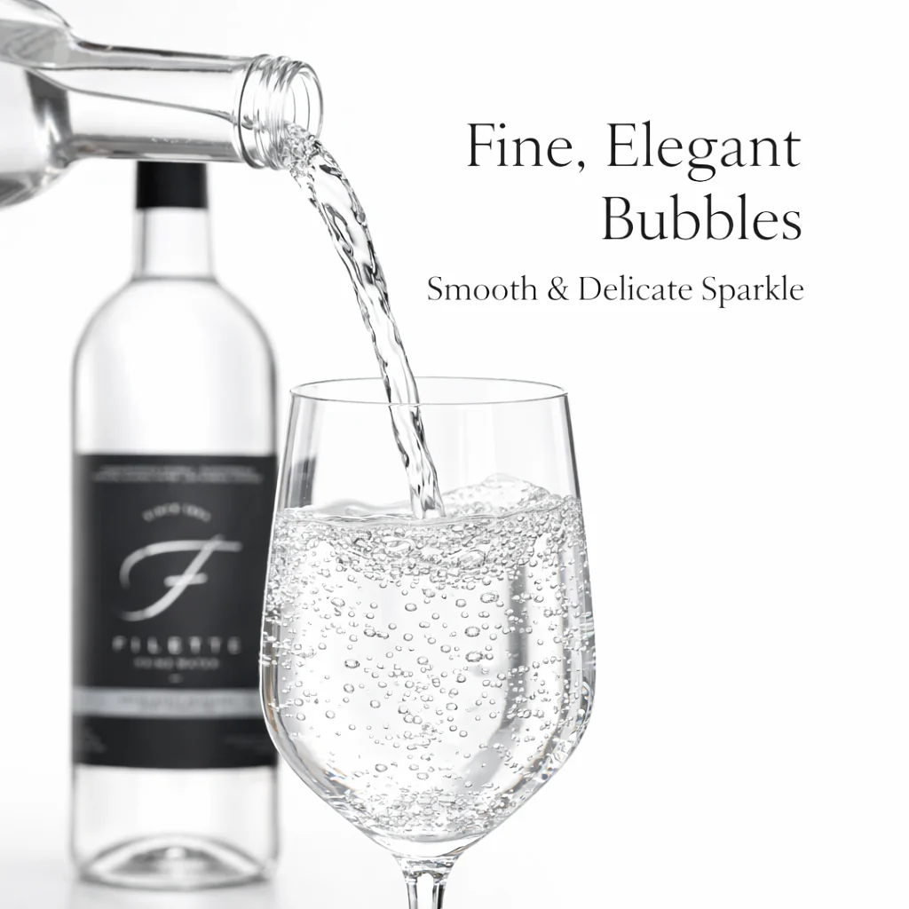 Filette Prime Water in Glass Bottle 25 Fl Oz - Sparkling - Case of 12 - Image 4