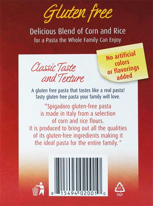 Gluten-Free Penne Rigate Spigadoro 12oz - Image 4