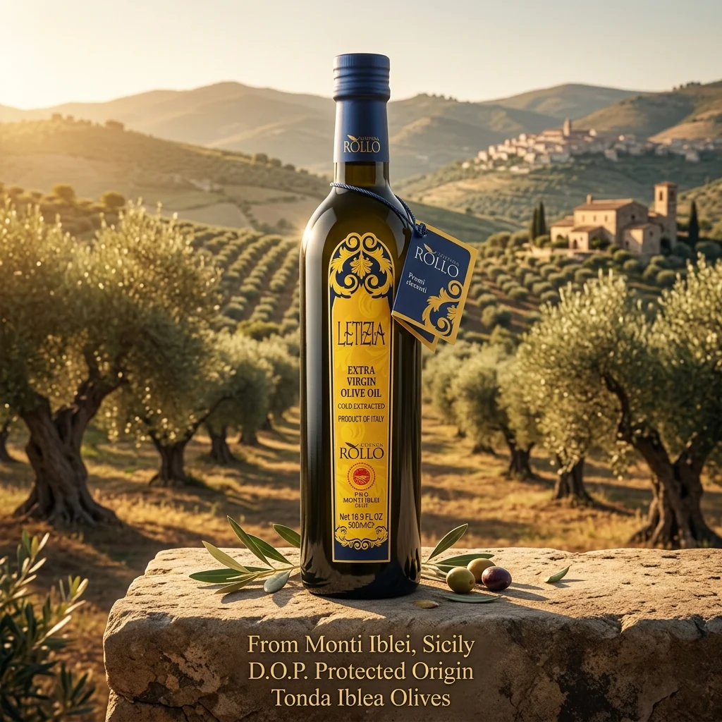 Letizia Monti Iblei D.O.P. Extra Virgin Olive Oil - Image 4