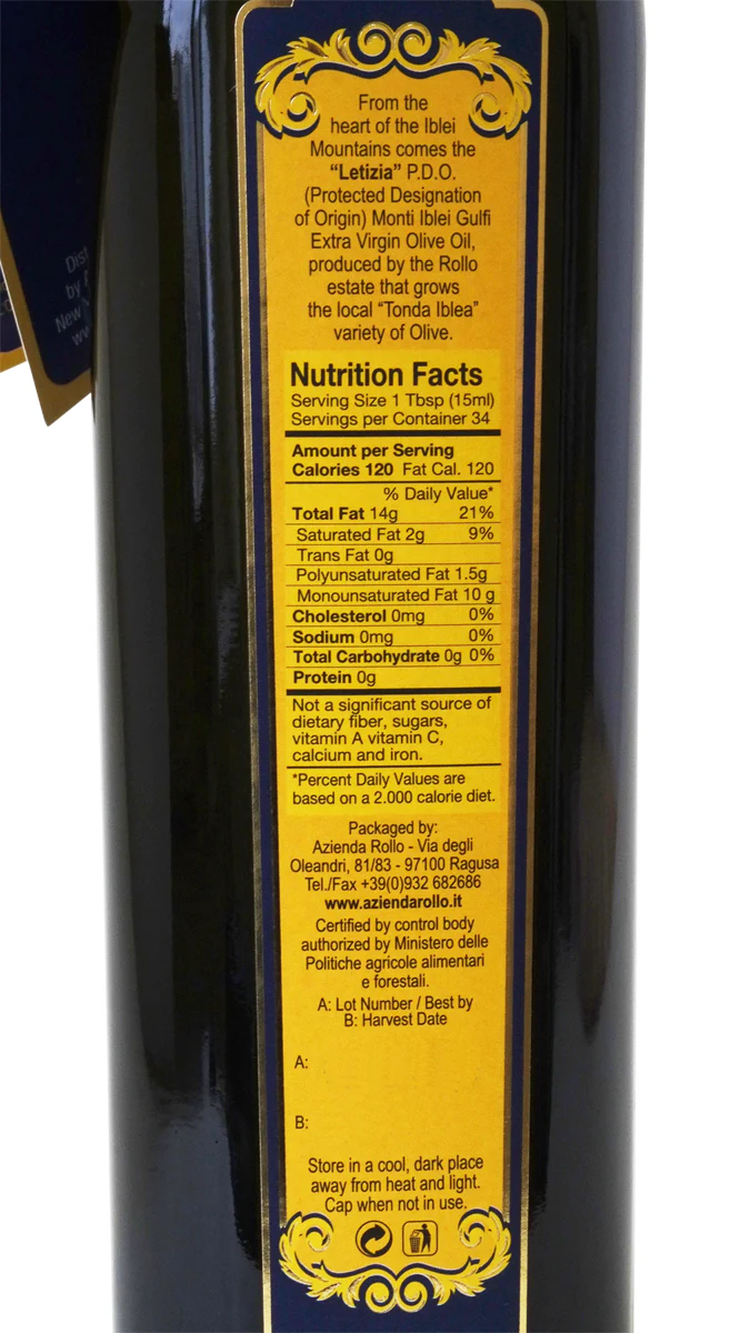 Letizia Monti Iblei D.O.P. Extra Virgin Olive Oil - Image 9