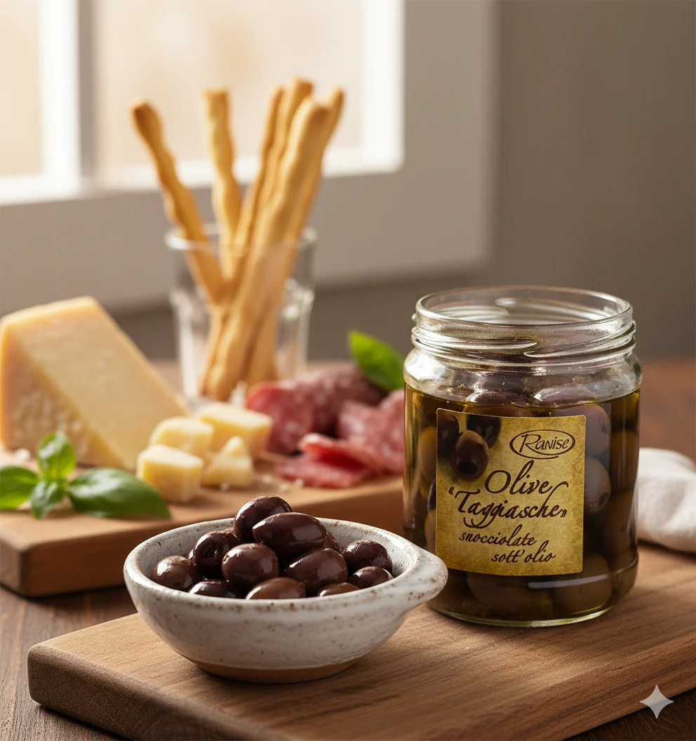 Pitted Taggiasca Olives in Olive Oil 6.3oz - Image 3