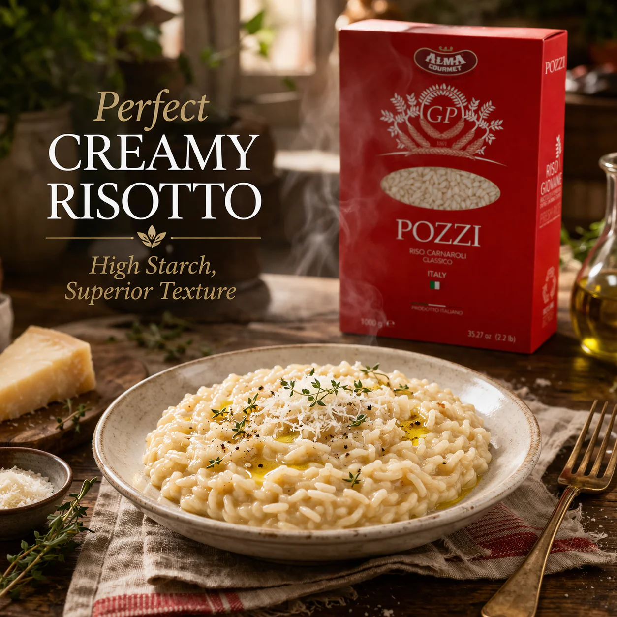 Pozzi Carnaroli Classico Risotto Rice - 2.2lb - Image 5