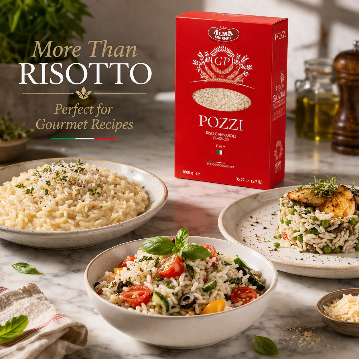 Pozzi Carnaroli Classico Risotto Rice - 2.2lb - Image 7