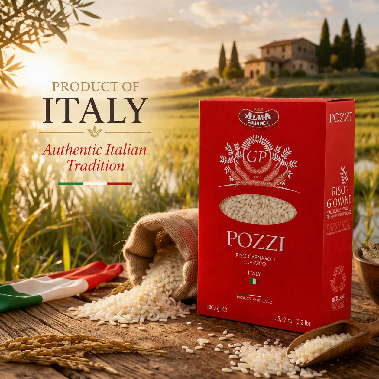 Pozzi Carnaroli Classico Risotto Rice - 2.2lb - Image 8