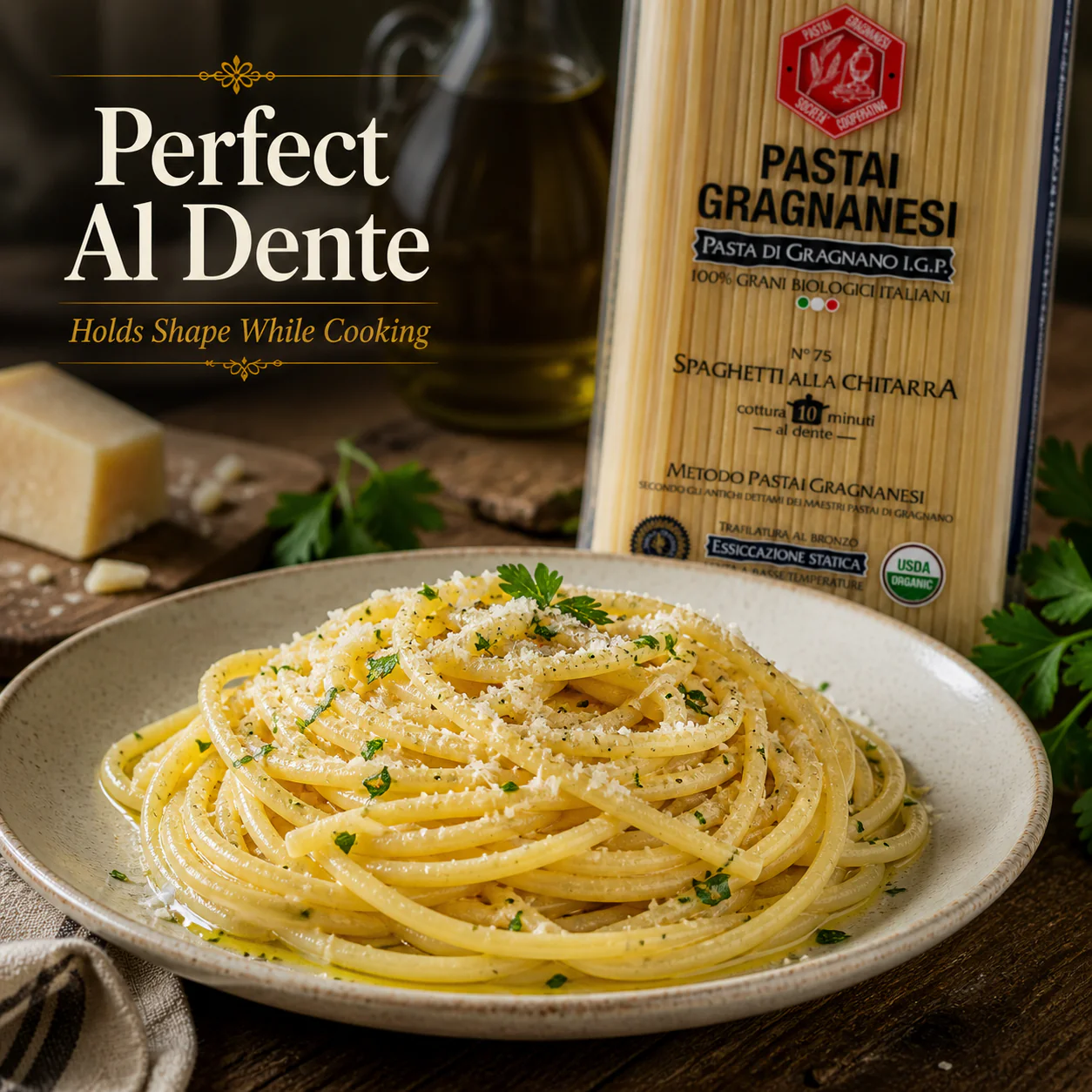 Spaghetti Alla Chitarra Italian Pasta di Gragnano Organic IGP - Image 4