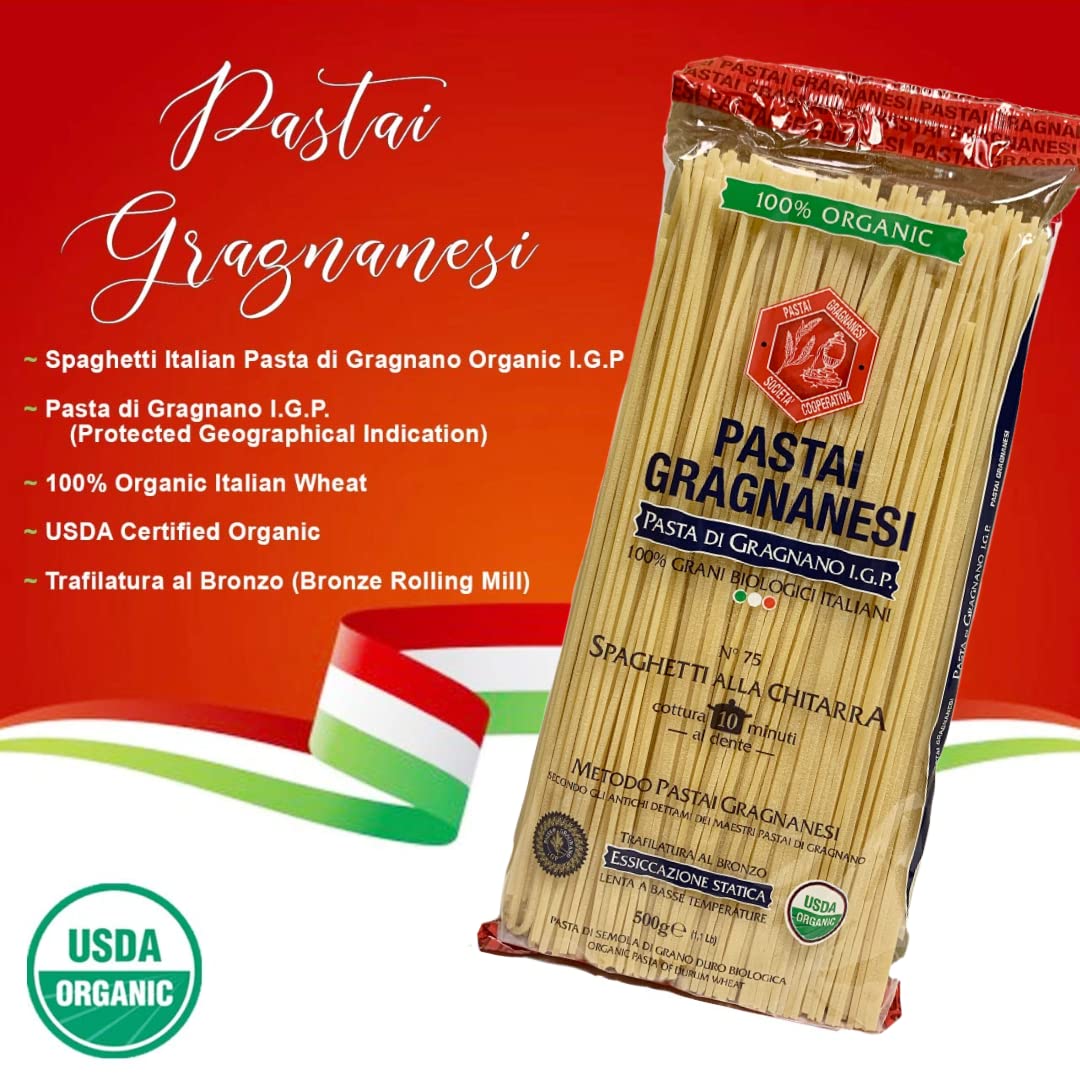 Spaghetti Alla Chitarra Italian Pasta di Gragnano Organic IGP - Image 9