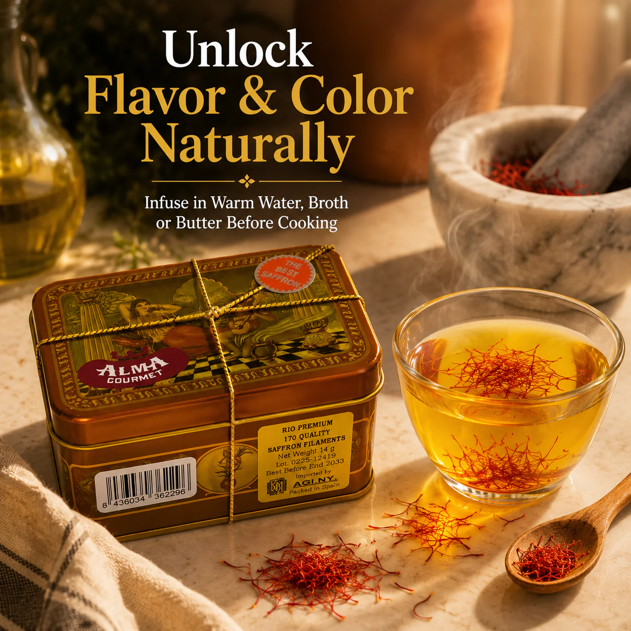 Spanish Pure Saffron Medium Tin - Image 5