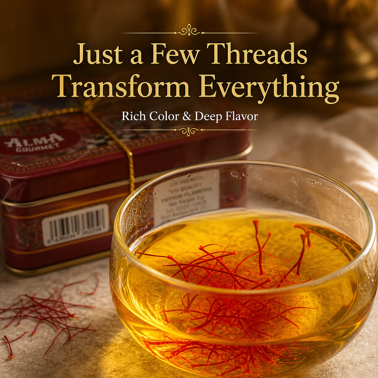 Spanish Pure Saffron Small Tin - Image 3