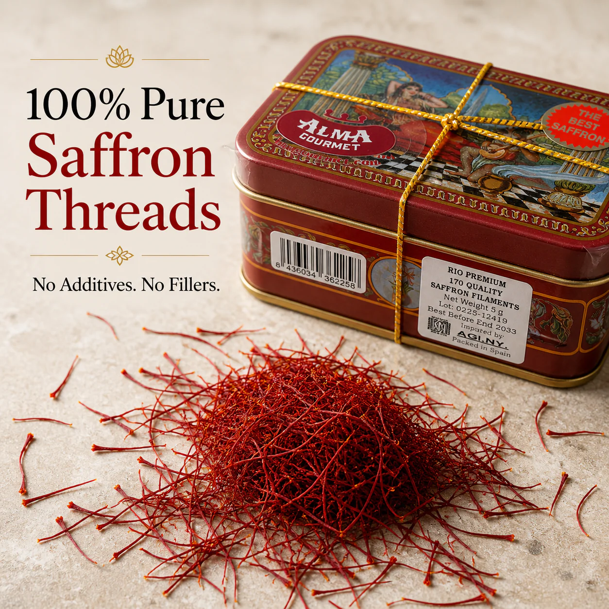 Spanish Pure Saffron Small Tin - Image 5