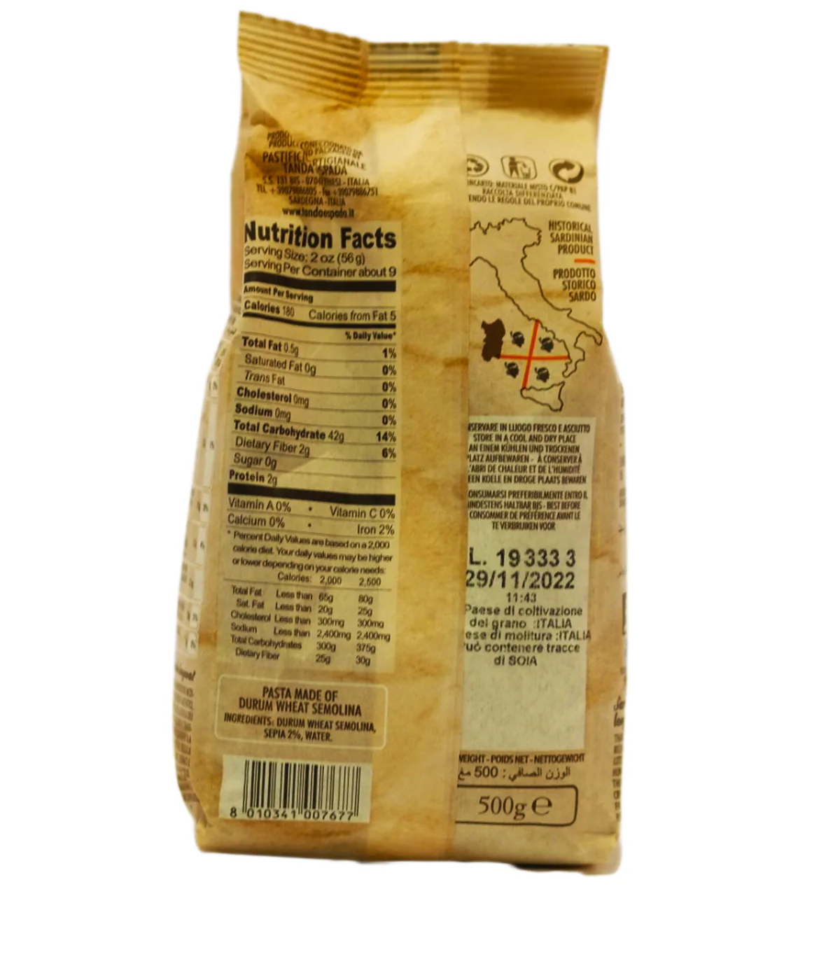 Tanda & Spada Black Squid Ink Fregula Sarda Pasta - Image 4